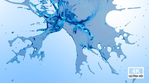 Realistic Water Droplet Splash with Alpha Channel