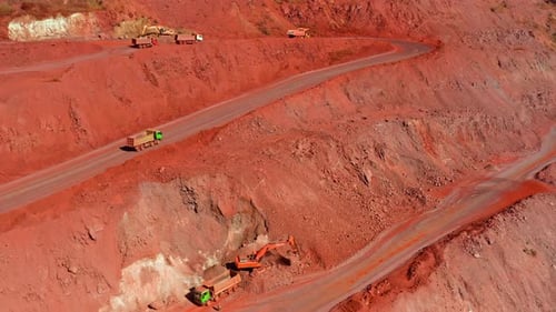 Industrial Mine Truck Quarry Work Rock Geology Machine