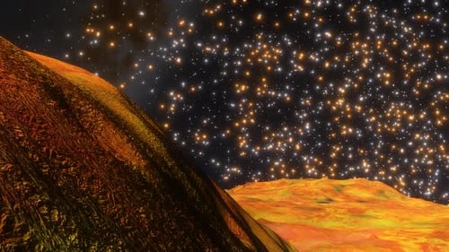 Space Background - Rocky Exoplanet