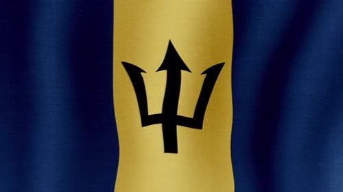 Die Nationalflagge von Barbados