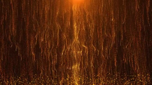 Turbulente Linien (Schleife) von Goldpartikeln