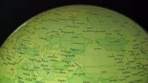 Rotierender politischer Globus der Erde 9.