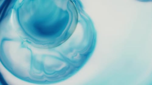 Swirling Blue Liquid Abstract Background