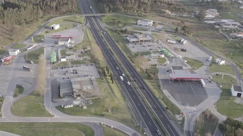 Portugal highway aerial view