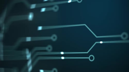 Création de voies de circuits imprimés, communication numérique conceptuelle ou réseau.