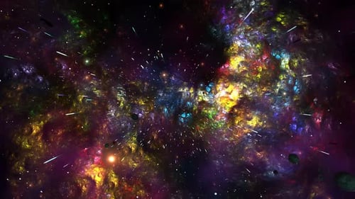 Fond de boucle d'étoiles Galaxy Colorful Space Tour