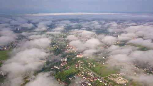 Aerial View of IvanoFrankivsk City in Ukraine