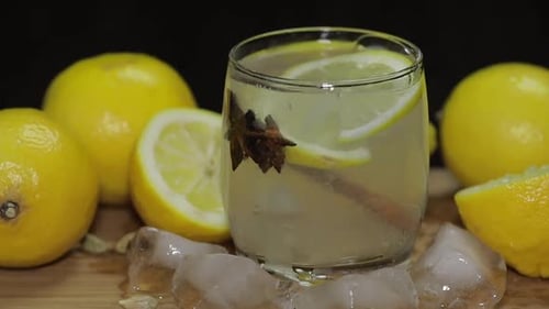Refreshing Iced Lemonade with Star Anise and Cinnamon