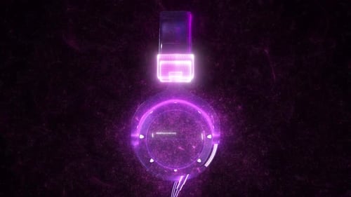 Abstract Headphones 4k