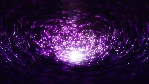 Abstract Purple Particle Swirl with Bright Light