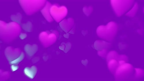 Seamless Looping Background of Animated Pink Hearts