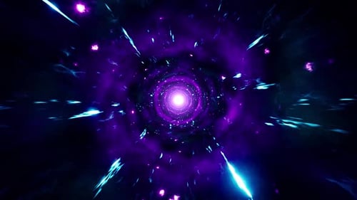 Futuristic Abstract Hyperspace Tunnel Seamless Loop Background