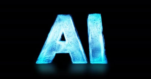 Abstrakte Ikone für künstliche Intelligenz (KI)