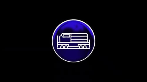 Modern 3D Animated Truck Icon Loop