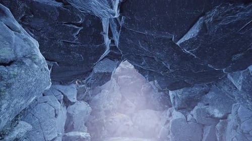 Sonnenlicht in der geheimnisvollen Höhle