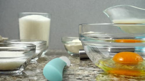 Close Up of Baking Ingredients on Countertop