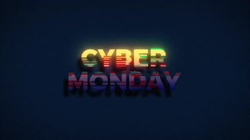 Cyber Monday Glitch Text Animation