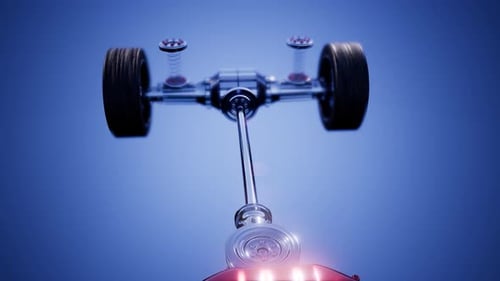 Car Chassis with Engine
