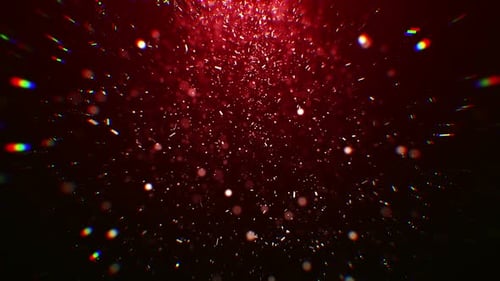 Dynamic Red Glitter Particles Background Loop
