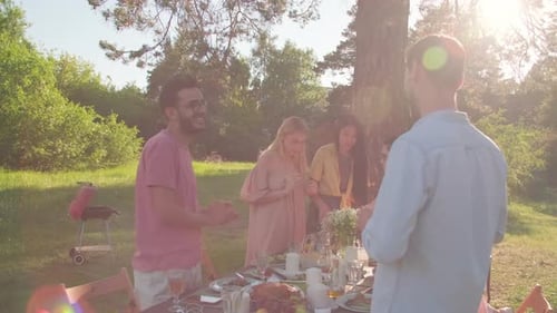 Friends Enjoy Birthday Celebration in Rural Setting