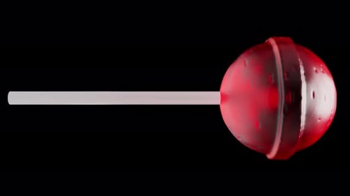 Isolierte große rote rotierende Lollipop-Schlaufe mit Alphakanal