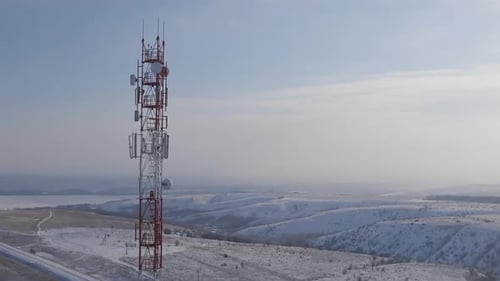 Telecommunication tower 5G, Digital wireless Antenna connection system