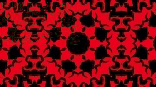 Red and Black Abstract Kaleidoscope Morphing Motion Background Loop