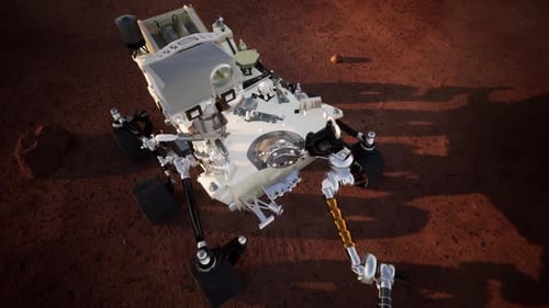 Realistic 3D Animation of a Mars Rover Exploring the Red Planet