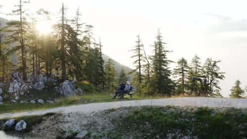 Happy couple dating at Peca mountain Austria Europe