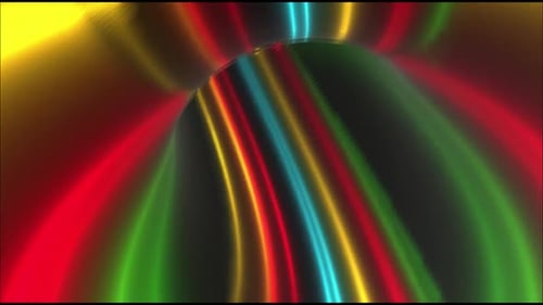 Futuristic rainbow tunnel