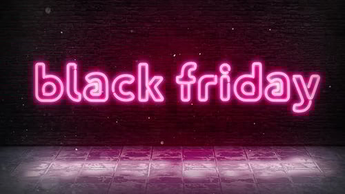 Glowing Neon Black Friday Sign