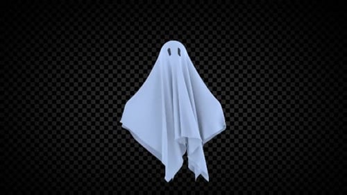 Animated Spooky Ghost Reveal and Disappear
