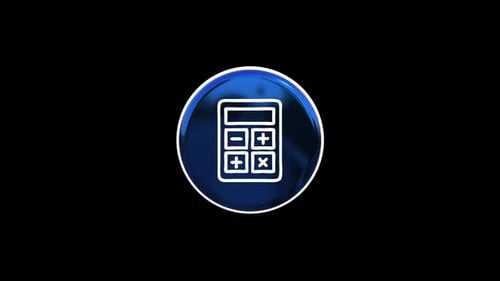 Modern 3D Animated Calculator Icon for Business Finance