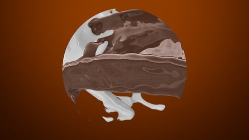 Dynamic Chocolate Milk Liquid Dissolve Transition