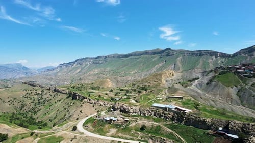 Majestic mountain aerial landscape