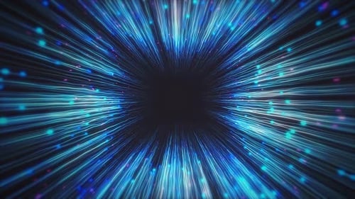 Abstract Digital Tunnel Light Streaks Background Loop