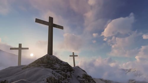 Three Crosses Background Loop 4k