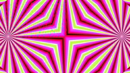 Kaleidoscope, mandala. 3d render music broadcast TV flashing, night club, music video vj pattern