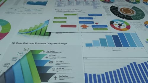 Finanzdiagramme eines erfolgreichen Unternehmens