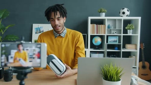 Young Adult Talks About Technology at Home