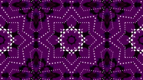 Abstract Purple Pattern Changing Kaleidoscope Sequence Patterns. Loop Animation Of Geometric
