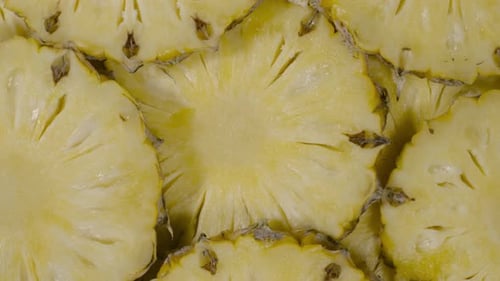 Close Up of Fresh Pineapple Slices, Food