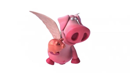 Flying pig - computer animation