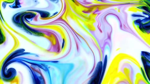 Pintura abstracta de colores brillantes que esparce