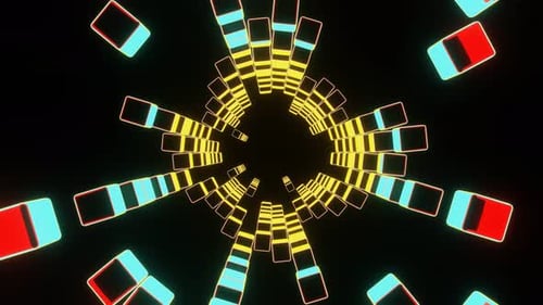 Les rayons diffusants du tunnel à boucle VJ