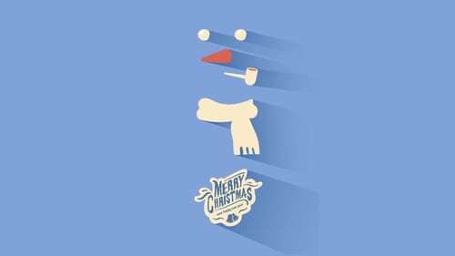 Festive Snowman Winter Holiday Animated Design