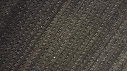 Plowed Field Shot By Drone