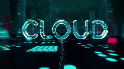 Futuristic Technology Business Data Management Title Animation