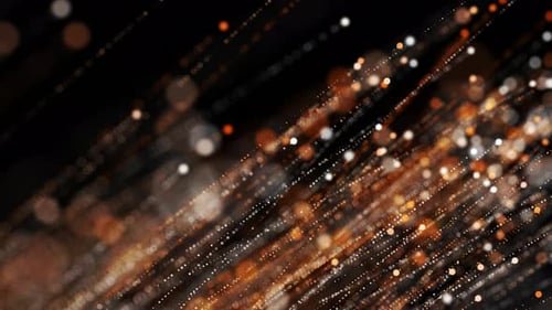 Abstract digital fiber optic lines moving dots background