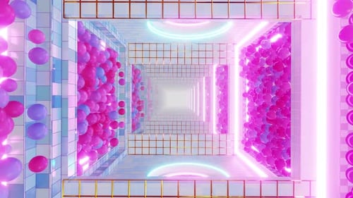 In The Room Color With Geometric Tunnel 03 4K